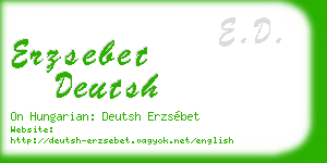 erzsebet deutsh business card